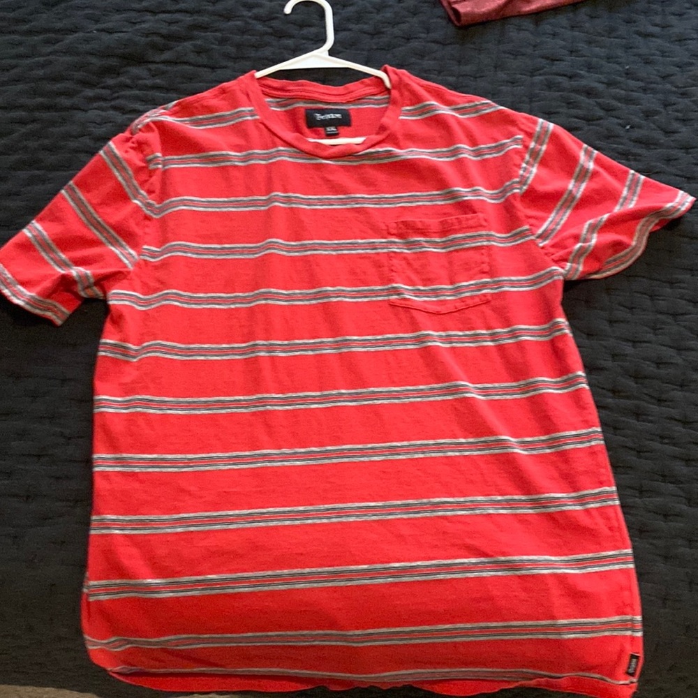 Brixton XXL striped red tee; never worn (purchased wrong size)
